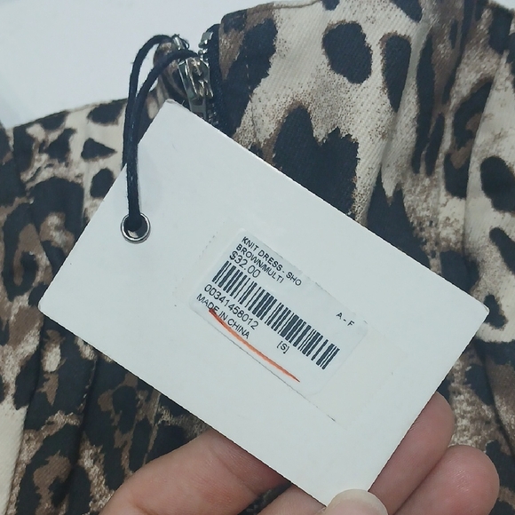 Leopard Print  Mini Dress Sz Small New With Tags - Picture 10 of 10
